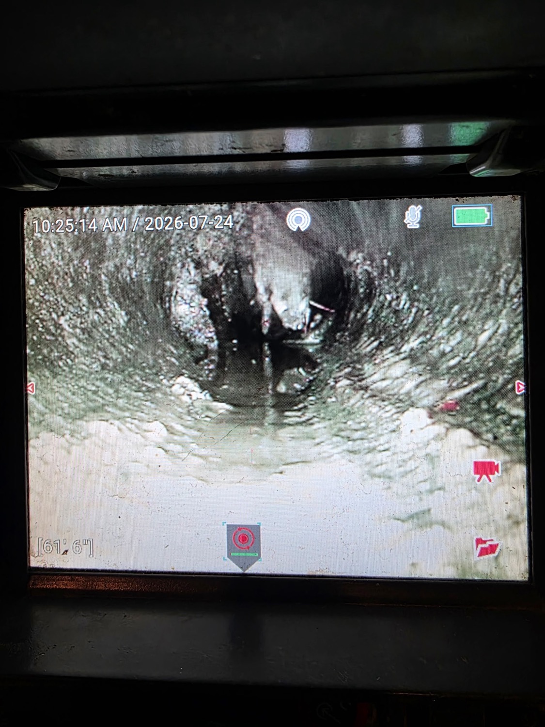 On the monitor: a live look inside a Calgary sewer line